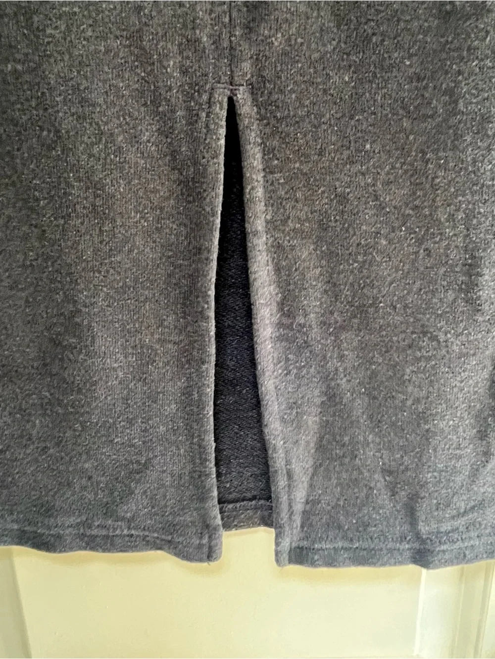 ✨prAna Cozy Up Navy Midi Drawstring Everyday Pencil Skirt  Back Slit SZ L✨